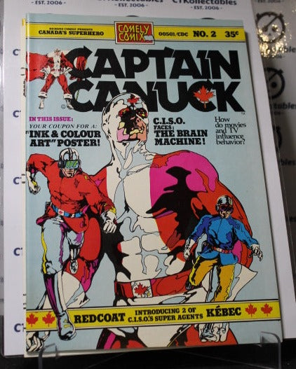 CAPTAIN CANUCK # 2 COMELY COMIX FLAG COVER COMIC BOOK 1975