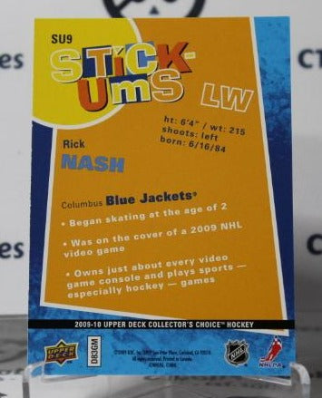 RICK NASH # SU9 UPPER DECK 2009-10 COLUMBUS BLUE JACKETS NHL HOCKEY TRADING CARD