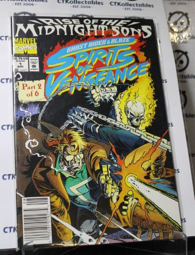 GHOST RIDER & BLAZE SPIRITS OF VENGEANCE # 1 RISE OF THE MIDNIGHT SONS NO POSTER MARVEL COMIC BOOK 1992