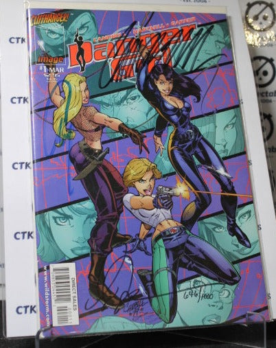 DANGER GIRL #1 VARIANT CLIFFHANGER / IMAGE COMICS C.O.A. SIGNED CAMBELL COMIC BOOK 1998