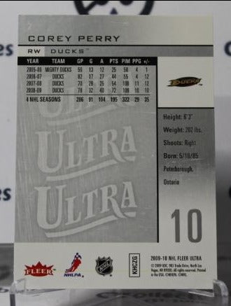 COREY PERRY # 2 FLEER ULTRA 2009-10 ANAHEIM DUCKS NHL HOCKEY TRADING CARD
