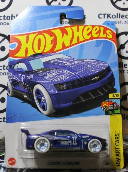 HOT WHEELS MATTEL CUSTOM '11 CAMARO 4/10 HW ART CARS 36/250 - 2021