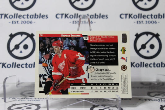 BRENDAN SHANAHAN # 76 UPPER DECK 1997-98 DETROIT RED WINGS NHL HOCKEY TRADING CARD