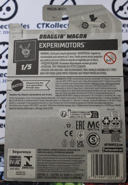 HOT WHEELS MATTEL DRAGGIN WAGON 22/250 EXPERIMOTORS 1/5 - 2021