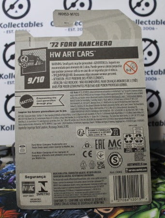 HOT WHEELS MATTEL '72 FORD RANCHERO 142/250 HW ART CARS 9/10 - 2021