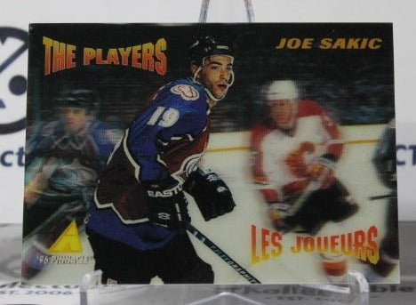 JOE SAKIC CHECKLIST PINNACLE 3D McDONALD'S 1995-96 COLORADO AVALANCHE NHL HOCKEY TRADING CARD