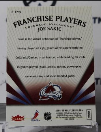JOE SAKIC # FP5 FLEER ULTRA 2008-09 COLORADO AVALANCHE NHL HOCKEY TRADING CARD
