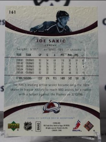 JOE SAKIC # 161 UPPER DECK OVATION 2006-07 COLORADO AVALANCHE NHL HOCKEY TRADING CARD