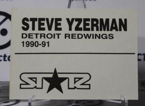STEVE YZERMAN STATZ 1990-91 DETROIT RED WINGS NHL HOCKEY TRADING CARD