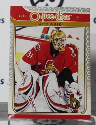 ALEX AULD # 32 O-PEE CHEE 2009-10 HOCKEY GOALTENDER OTTAWA SENATORS CARD