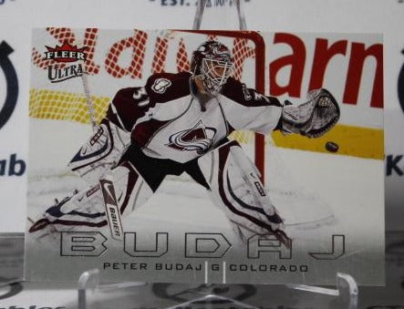 PETER BUDAJ # 38 FLEER ULTRA 2009-10 HOCKEY GOALTENDER COLORADO AVALANCHE CARD