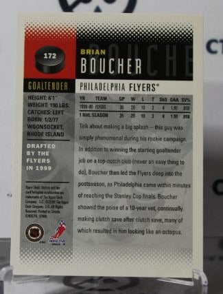 BRIAN BOUCHER # 172 UPPER DECK 2000-01 HOCKEY GOALTENDER PHILADELPHIA FLYERS CARD