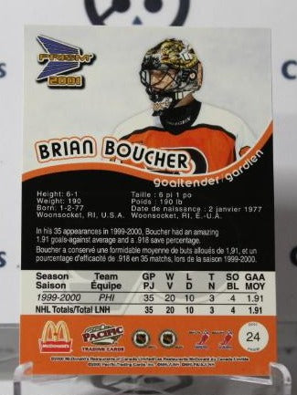 BRIAN BOUCHER # 24 PACIFIC McDONALD'S 2000-01 HOCKEY GOALTENDER PHILADELPHIA FLYERS CARD