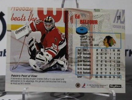 ED BELFOUR # 17 SKYBOX 1995-96 HOCKEY GOALTENDER CHICAGO BLACKHAWKS CARD
