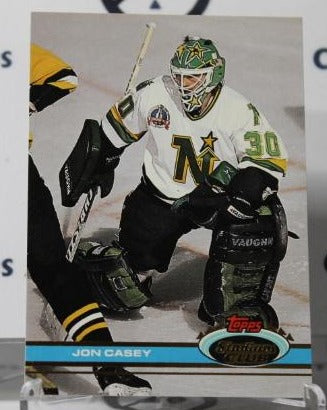 JON CASEY # 138 TOPPS STADIUM CLUB 1991-92 HOCKEY GOALTENDER MINNESOTA NORTH STARS NHL CARD