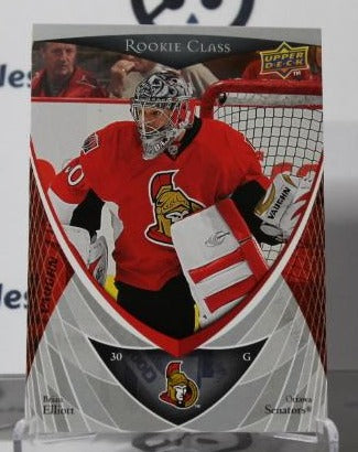 BRIAN ELLIOTT # 33 ROOKIE UPPER DECK 2007-08 HOCKEY NHL GOALTENDER OTTAWA SENATORS CARD
