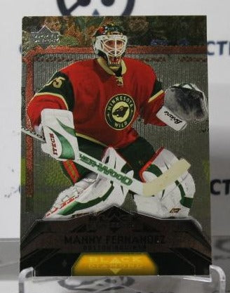 MANNY FERNANDEZ # 8 UPPER DECK BLACK DIAMOND 2007-08 HOCKEY NHL GOALTENDER BOSTON BRUINS CARD