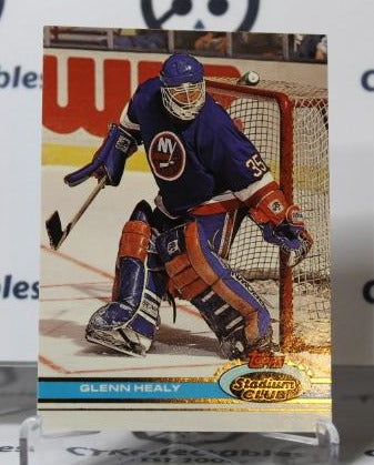 GLENN HEALY # 369 TOPPS STADIUM CLUB 1991-92 HOCKEY NHL GOALTENDER NEW YORK ISLANDERS CARD