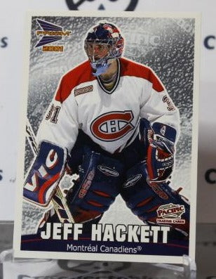 JEFF HACKETT # 3 PACIFIC McDONALD'S 2000-01 HOCKEY NHL GOALTENDER MONTREAL CANADIANS CARD