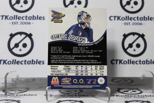 CURTIS JOSEPH # 32 PACIFIC McDONALD'S 2000-01 HOCKEY NHL GOALTENDER TORONTO MAPLE LEAF CARD