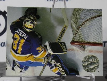 CURTIS JOSEPH # 225 PRO SET PLATINUM 1991-92 HOCKEY NHL GOALTENDER ST, LOUIS BLUES CARD