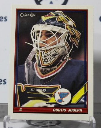 CURTIS JOSEPH # 417 O-PEE CHEE 1991-92 HOCKEY NHL GOALTENDER ST. LOUIS BLUES CARD