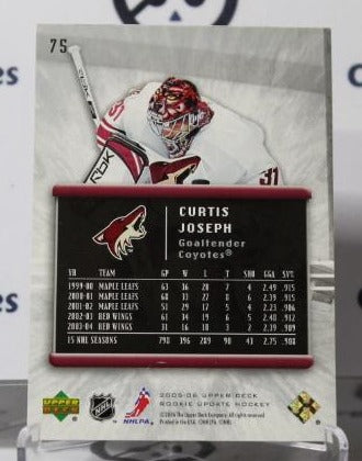 CURTIS JOSEPH # 75 UPPER DECK ROOKIE UPDATE 2005-06 HOCKEY NHL GOALTENDER ARIZONA COYOTES CARD