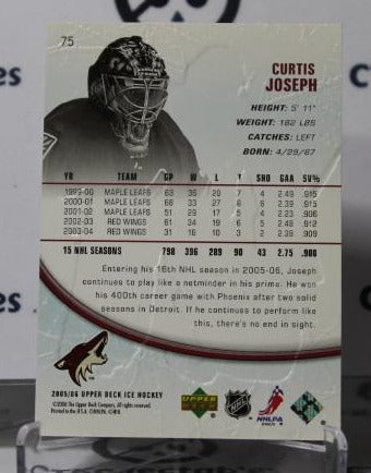 CURTIS JOSEPH # 75 UPPER DECK ICE 2005-06 HOCKEY NHL GOALTENDER ARIZONA COYOTES CARD