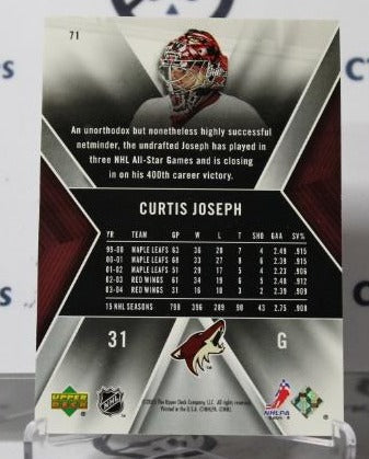 CURTIS JOSEPH # 71 SPX UPPER DECK 2005-06 HOCKEY NHL GOALTENDER ARIZONA COYOTES CARD