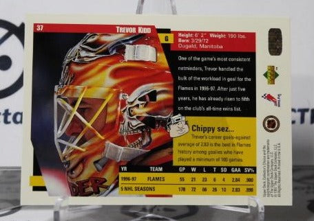 TREVOR KIDD # 31 UPPER DECK 1997-98 HOCKEY NHL GOALTENDER CALGARY FLAMES CARD