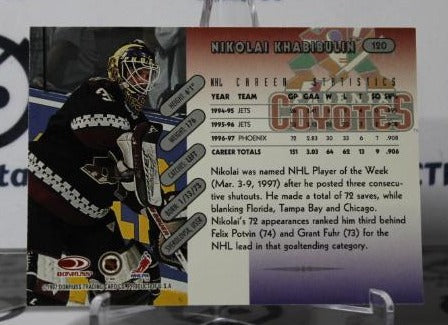 NIKOLAI KHABIBUIN # 120 DONRUSS 1997-98 HOCKEY NHL GOALTENDER ARIZONA COYOTES CARD