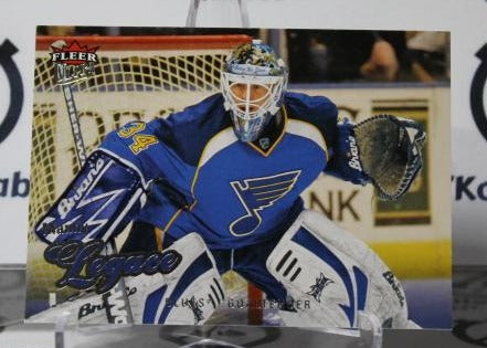 MANNY LEGACE # 189 FLEER ULTRA 2008-09 HOCKEY GOALTENDER ST. LOUIS BLUES CARD