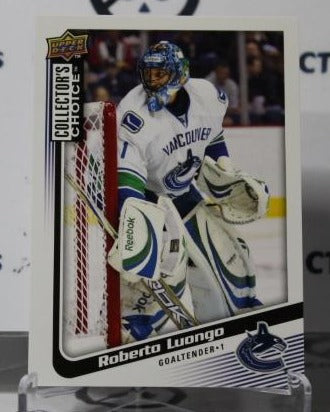 ROBERTO LUONGO # 138 UPPER DECK 2009-10 HOCKEY GOALTENDER VANCOUVER CANUCKS CARD