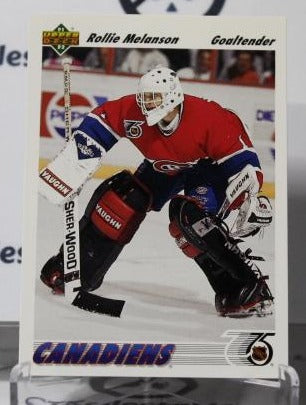 ROLLIE MELANSON # 575 UPPER DECK 1991-92 HOCKEY NHL GOALTENDER MONTREAL CANADIANS CARD