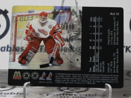 CHRIS OSGOOD # McD 20 UPPER DECK McDONALD'S 1998-99 HOCKEY NHL GOALTENDER DETROIT RED WINGS CARD