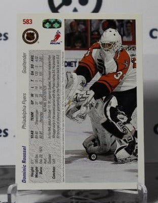 DOMINIC ROUSSEL # 583 RC UPPER DECK 1991-92 HOCKEY GOALTENDER PHILADELPHIA FLYERS CARD