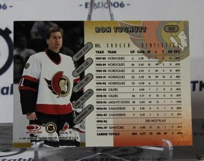 RON TUGNUTT # 103 DONRUSS 1997-98 HOCKEY NHL GOALTENDER OTTAWA SENATORS CARD