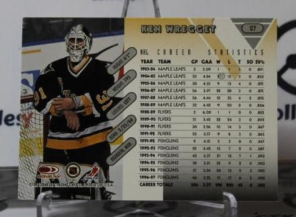 KEN WREGGET # 27 DONRUSS 1997-98 HOCKEY NHL GOALTENDER PITTSBURGH PENGUINS CARD