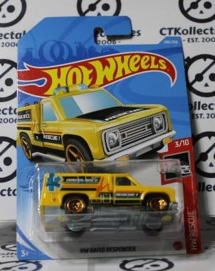 HOT WHEELS MATTEL HW RAPID RESPONDER 3/10 HW RESCUE 206/250 LONG CARD 2020