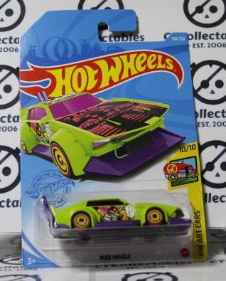 HOT WHEELS MATTEL MAD MANGA 10/10 HW ART CARS 159/250 LONG CARD 2020