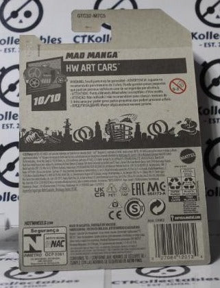 HOT WHEELS MATTEL MAD MANGA 10/10 HW ART CARS 159/250 LONG CARD 2020