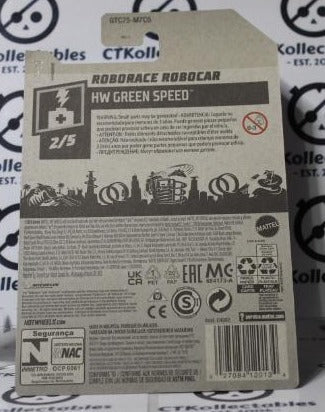 HOT WHEELS MATTEL ROBORACE 2/5 ROBOCAR 152/250 HW GREEN SPEED 2020