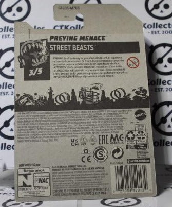 HOT WHEELS MATTEL PREYING MENACE 3/5 STREET BEASTS 115/250 RED 2020