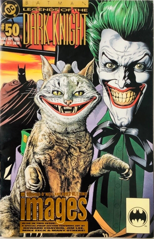 LEGENDS OF DARK KNIGHT # 50 EMBOSSED GOLD FOIL VARIANT DC JOKER 1993