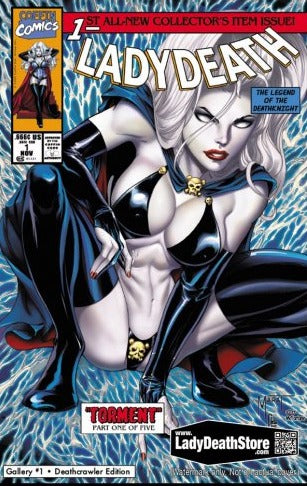 LADY DEATH # 1 VARIANT EDITION COVER HOMAGE SPIDER-MAN # 1 COVER MARVEL COMIC BOOK 2018