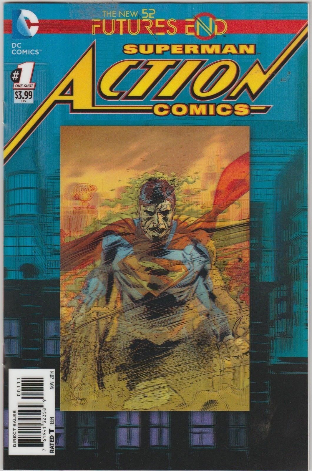 SUPERMAN ACTION COMICS # 1 FUTURES END 3D VARIANT COVER DC COMIC BOOK 2015