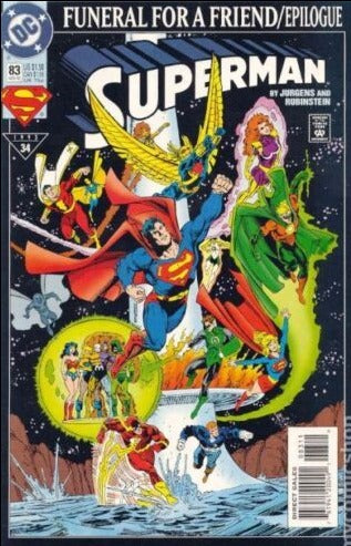SUPERMAN # 83 DC FUNERAL FOR A FRIEND / EPILOGUE COMIC BOOK 1993
