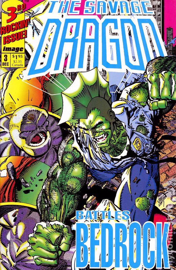 THE SAVAGE DRAGON # 3 IMAGE COMICS 2rd ROCKIN" ISSUE 1992
