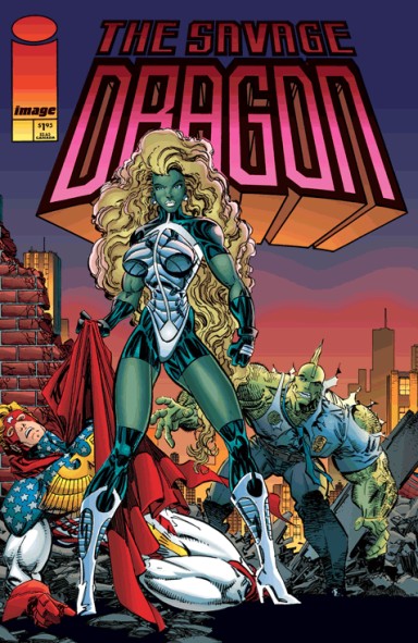THE SAVAGE DRAGON # 12 IMAGE F/ VF COMICS ENTER SHE DRAGON 1994