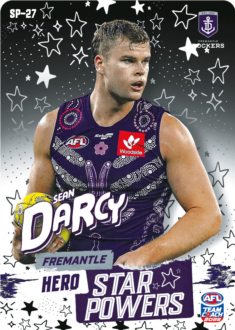 2022 AFL Teamcoach Star powers Sean Darcy SP-27 CODE UNUSED